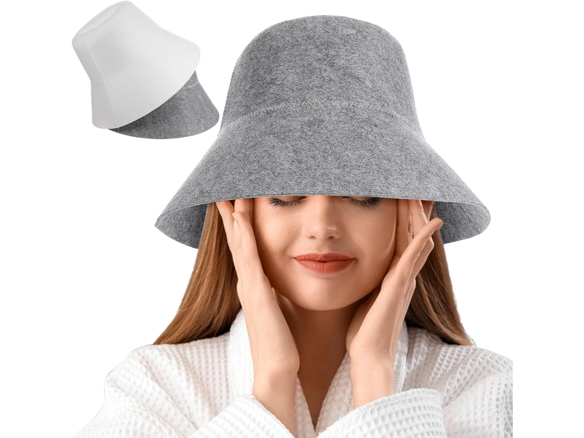 Kit de 2 Toucas de Feltro para Sauna, um Modelo Masculino e Outro Feminino. Leves e Suaves para a Pele. Touca para CHABERLU
