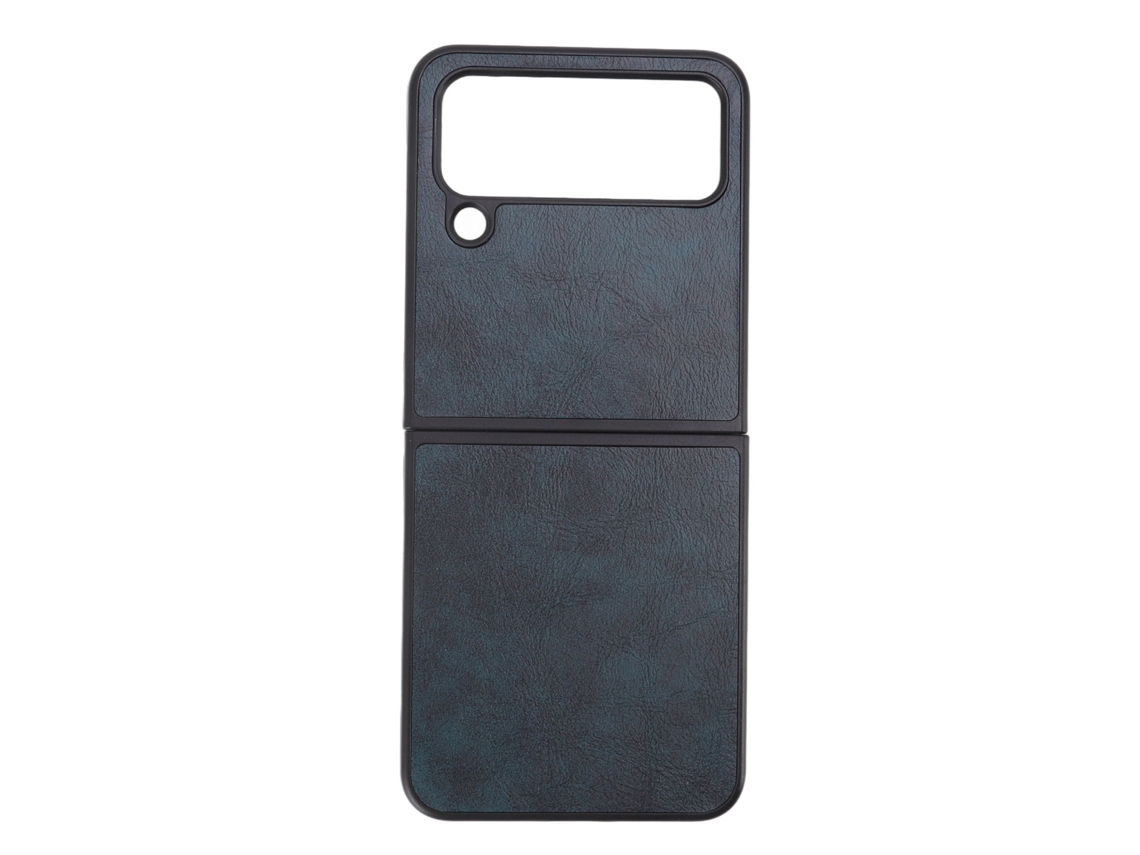 Aetheria capa de Couro para Samsung Galaxy Z Flip 4 Tela Dobrável Protector Case Azul