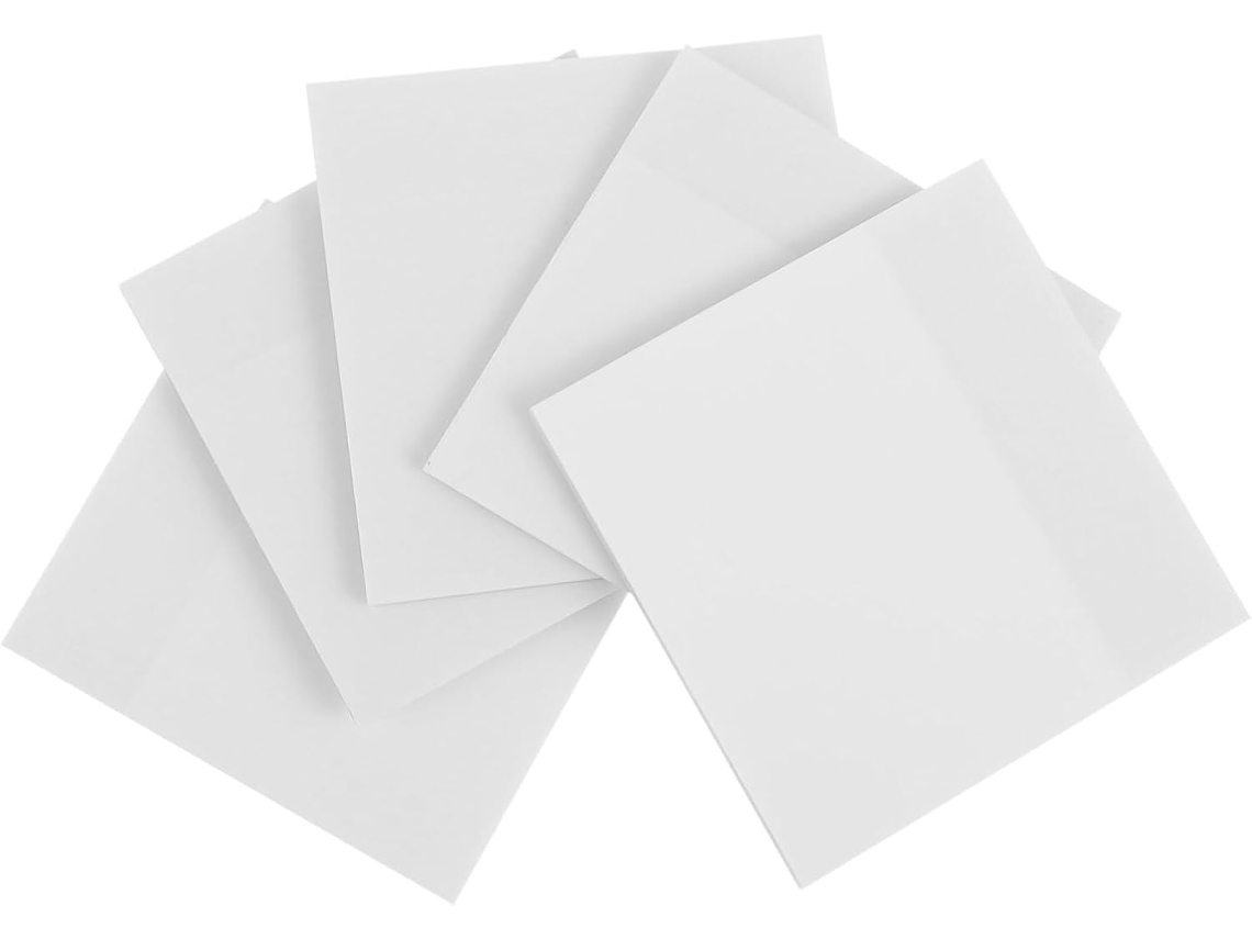 Conjunto de 5 adesivos transparentes, impermeáveis e reutilizáveis para anotações e lembretes, ideais para estudantes.