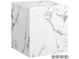 Mesa de Centro Lasley com Capacidade de Carga 45 Kg e Aspecto de Mármore Branco TECTAKE