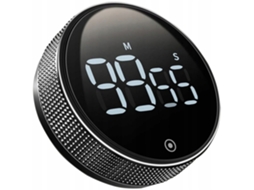 Temporizador Digital com Luz Led para Cozinha, Funções de Contagem e Alarme, Compacto STELASPLEN