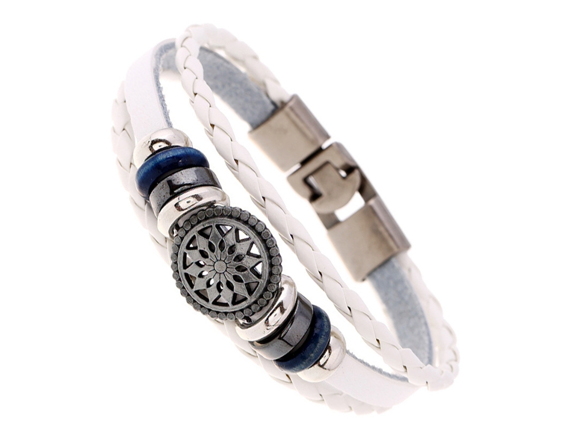 Pulseira De Falso Couro Estilo Punk Vintage