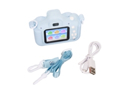 Câmera Infantil 2em1 Tela Ips Hd Câmeras Frontal E Traseira Jogo Mp3 Gravação De Vídeo Para Crianças De 3 A 10 Anos Azul