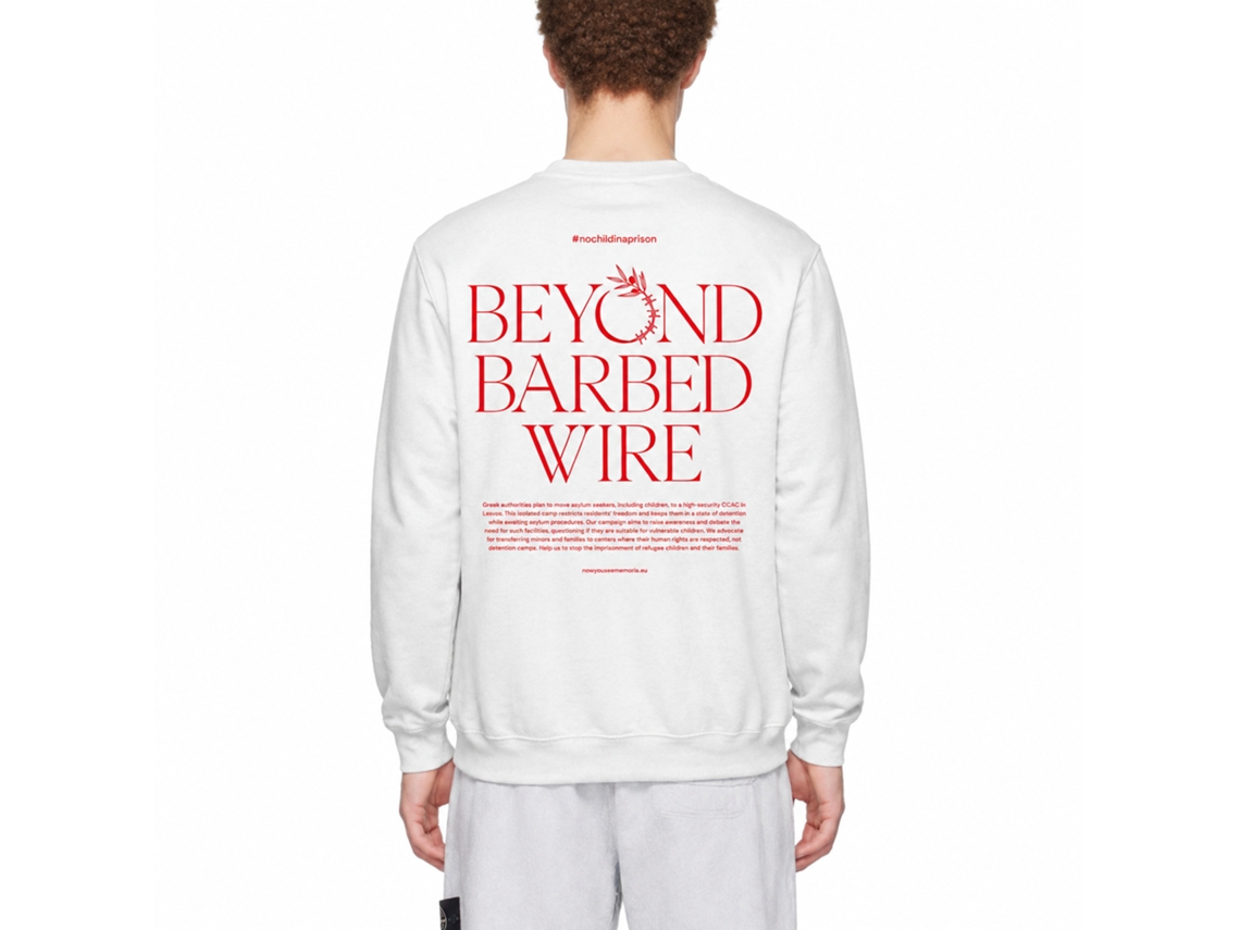Rockinstone Beyond Barbed Wire Sweatshirtdouble-sided Print Unique Designer Style