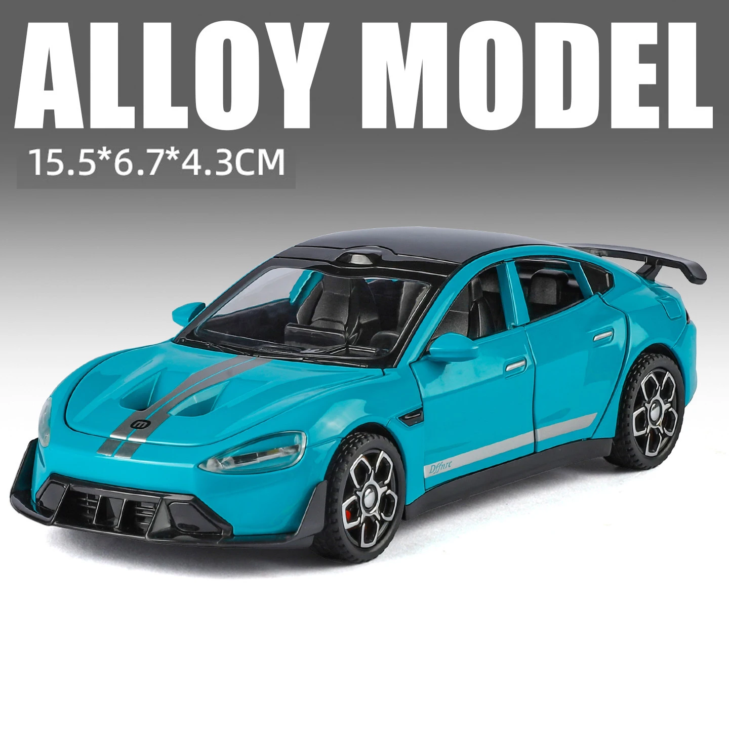 (su7 Azul) Escala 1:32 - Modelo De Carro Altamente Realista Com Música E Iluminação.