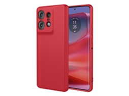 Capa Protetora Tkdaddy Para Motorola Edge 50 Pro 5g Em Tpu Macio E À Prova De Choque, Vermelha