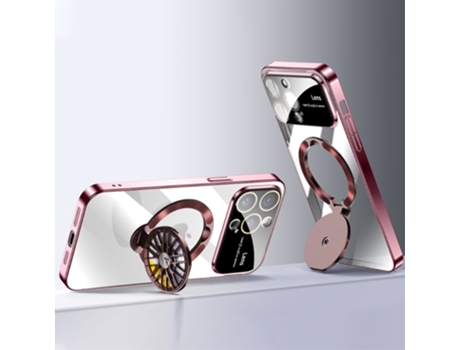 Suporte Casa Galvanizado Para Iphone 13 Pro Max Voero Pele Sintética Vermelho