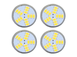 Conjunto de 4 Lâmpadas Led Mr11 de 5w e 500lm com 15 Leds e Base de Pino Duplo para Refletores e CHABERLU