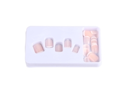 24pcs Unhas French Nude Curtas De Press On Full Cover Ballerina Para Diy Salão Diário