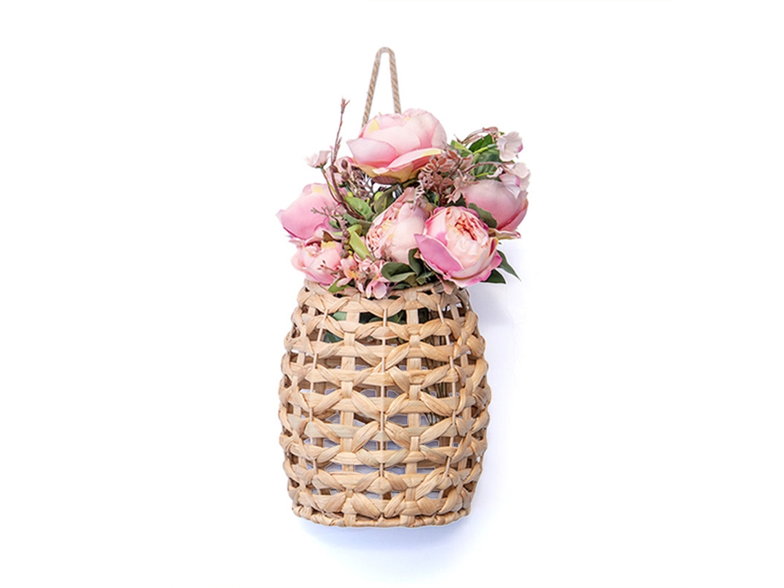 Cesto de Flores Mão de Fio Pendurado Palmera Plantas