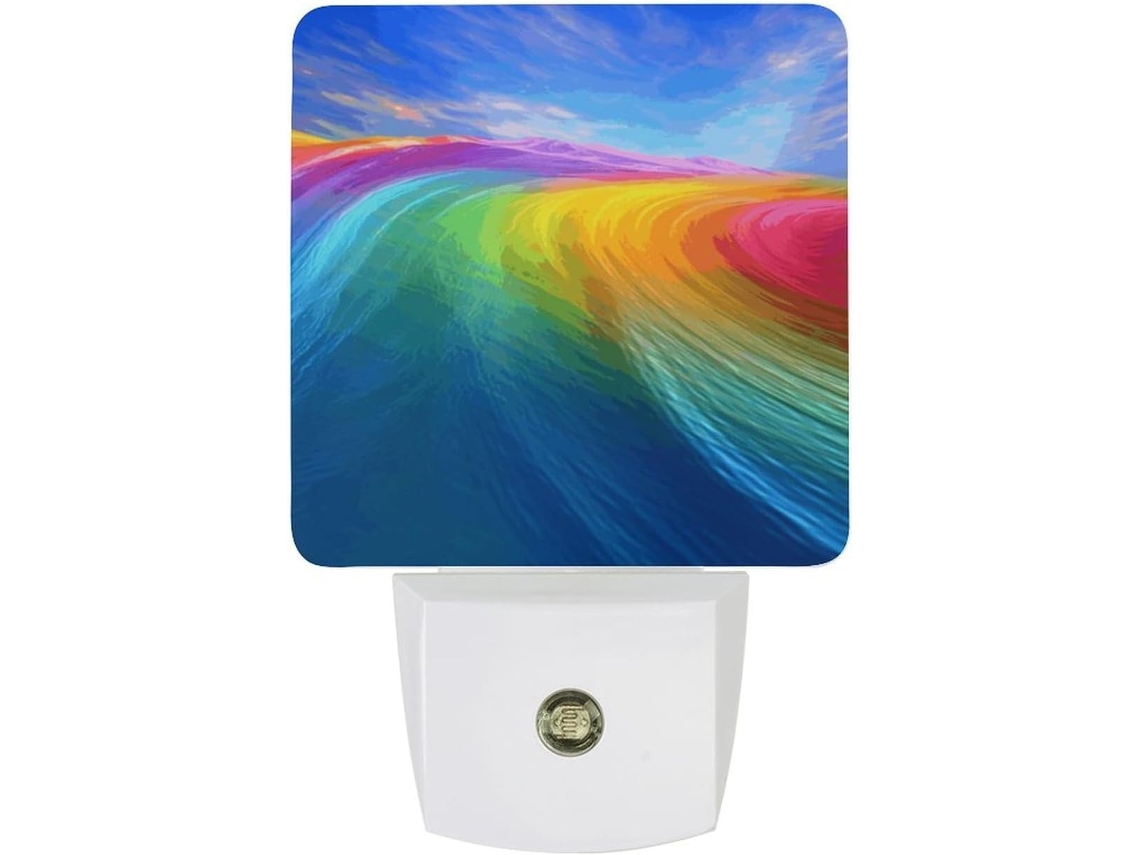 Luminárias Noturnas Com Design De Arco Íris, Luzes Noturnas De Led Com Sensor, Luz Branca Quente Suave Banheiro