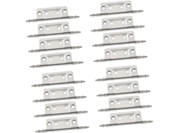 Conjunto De 16 Dobradiças Metal Para Portas Armários, Com