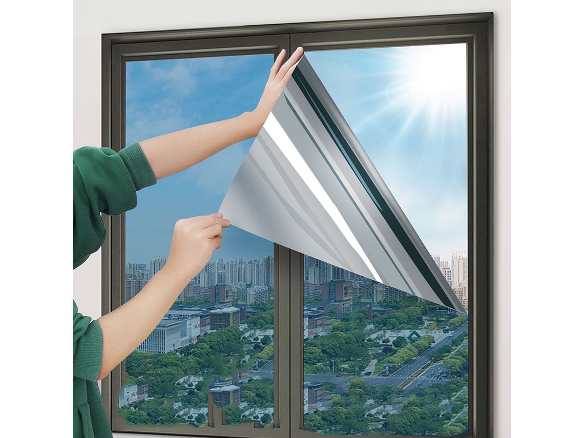 Película Espelhada Resistente Ao Calor Para Janelas, Com 99% De Proteção Contra Raios Uv E Que Proporciona Privacidade Solar