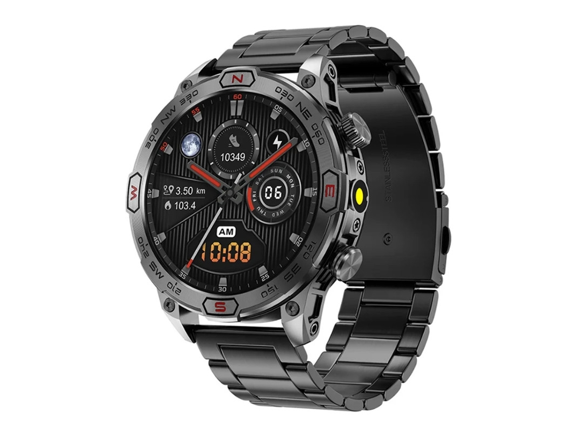 Smartwatch com Tecido Hd Amoled Bluetooth Chamadas Frequência Cardíaca Pressão Arterial Monitoramento e Rastreamento de Oxigênio no Sangue Bestvite