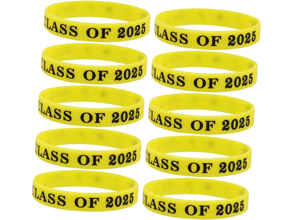 Ganazono Conjunto de 10 Pulseiras Elásticas de Silicone para Festa Formatura, Eventos e Celebrações