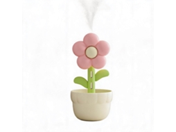 Humidificador e difusor de aromas DIGITALLAB recarregável via USB em formato de flor Branco