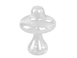 Vaso De Vidro Em Forma De Cogumelo Transparente Para Flores E Decoração