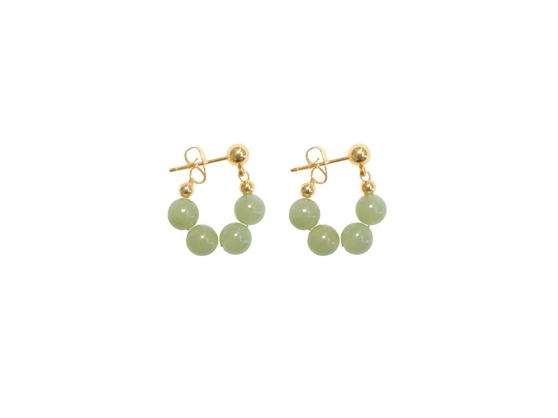 2026 linjou 3pcs Pendentes de Jade Verde Natural Aretes de Jade Real Charm Joyería Artesanal
