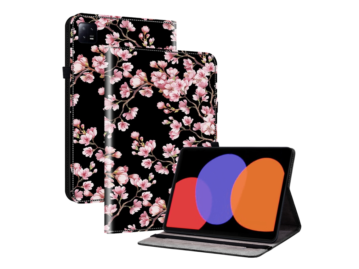 Capa Carteira Para Lenovo Legion Tab Gen 4 Com Porta-cartões, Em Pele Pu Com Bloqueio Rfid, Correia De Pulso Flor De Ameixeira Hexinyigjly