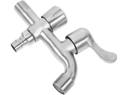 Adaptador Duplo Para Torneira De Água Fria Em Aço Inoxidável Uso