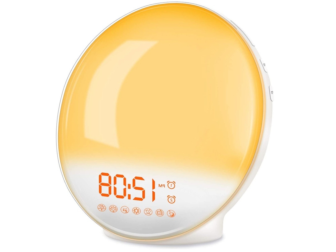 Lurelia Despertador Analógico Com Nascer E Pôr Do Sol, Despertador Eletrônico Led
