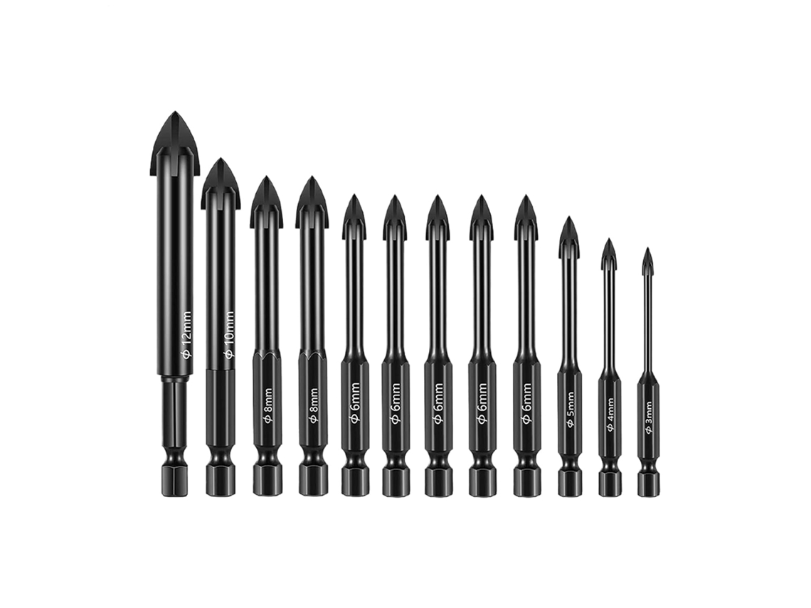 Conjunto Brocas para Alvenaria Brocas para Azulejos de Porcelana - Conjunto Ferramentas Multiuso de CHABERLU