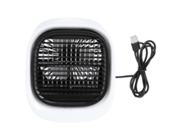 Ventilador Usb com Umidificação Luzes Coloridas Branco