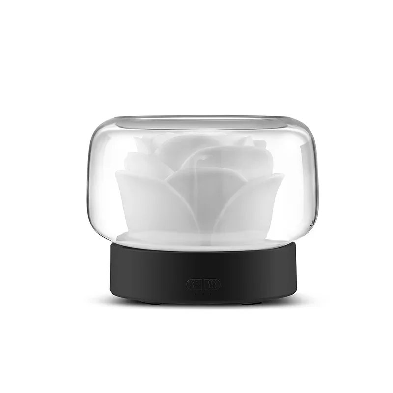 (preto) Difusor De Fragrância Floral De 7 Cores Com Desligamento Automático.