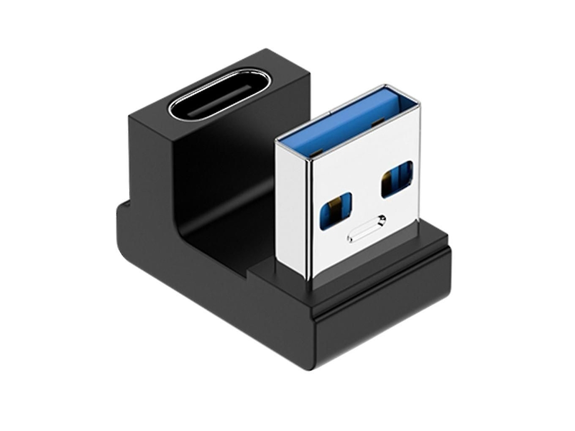 Conversor Usb 3.0 Tipo C Para Usb 3.0 Macho, 10 Gbps, Com Conector Em Ângulo De 90 Graus