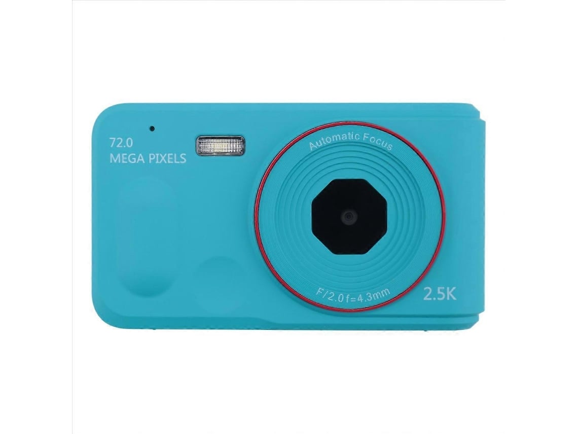 Câmara Digital Compacta Com Zoom 16x, Foco Automático, Ecrã De 2,4 Polegadas E Bateria Recarregável, Azul