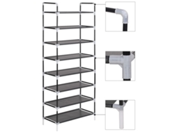 Shoe Rack, Shoe Racks Vidaxl Preto Tecido (60 X 28 X 140 Cm)