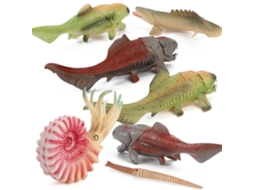Mali 7 Peças Figuras Marinhas Antigas Modelos Animais Marinhos Brinquedos Educativos Pvc