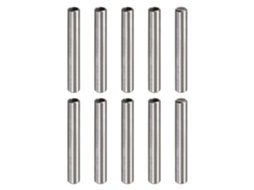 Pino de rosca interna M5, 10 peças, 8x60mm, chanfro, plano, aço carbono, para eixo CHABERLU