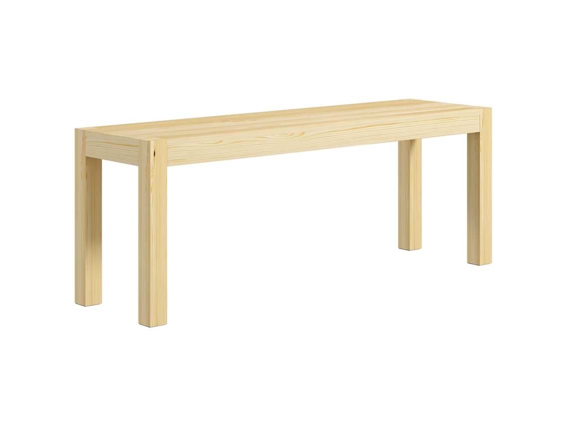 Bancada Cozinha Madeira Maciça 3 Lugares, 120x33x45cm, Natural
