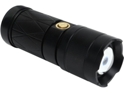 Mini Lanterna Led, Recarregável Via Usb, Com Zoom Telescópico, Alto Brilho De 800 Lúmens, Alcance De 1500m E