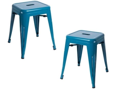 Pack 2 Bancos  Torix (Verde - 40 x 45 x 40 cm - Aço Reforçado)
