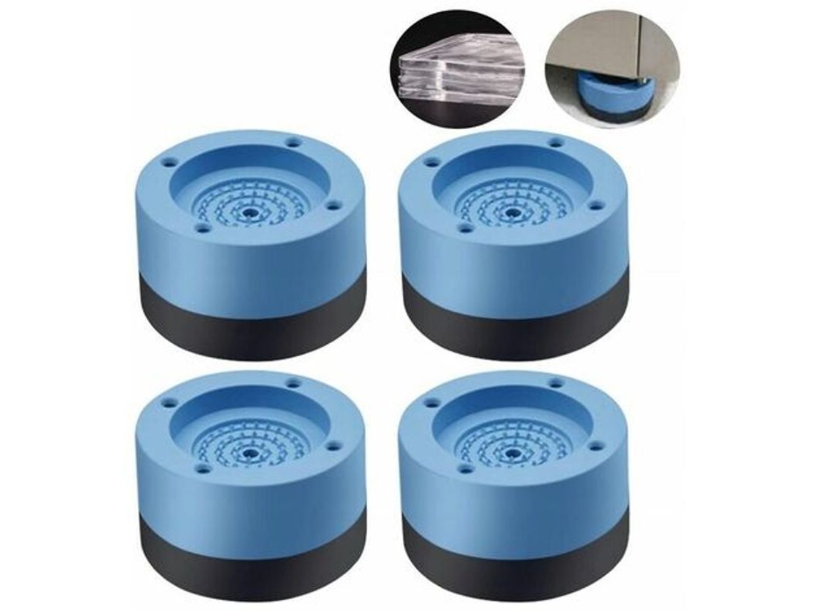 4 pads antivibração para lavadora e refrigerador, suporte universal, azul NOVA LINE