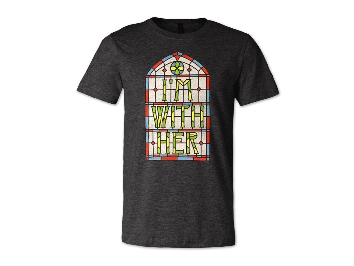 Camiseta "I'm With Her Stain Glass" da ROCKINSTONE, unissex, adulta, mais vendida, tamanho: G