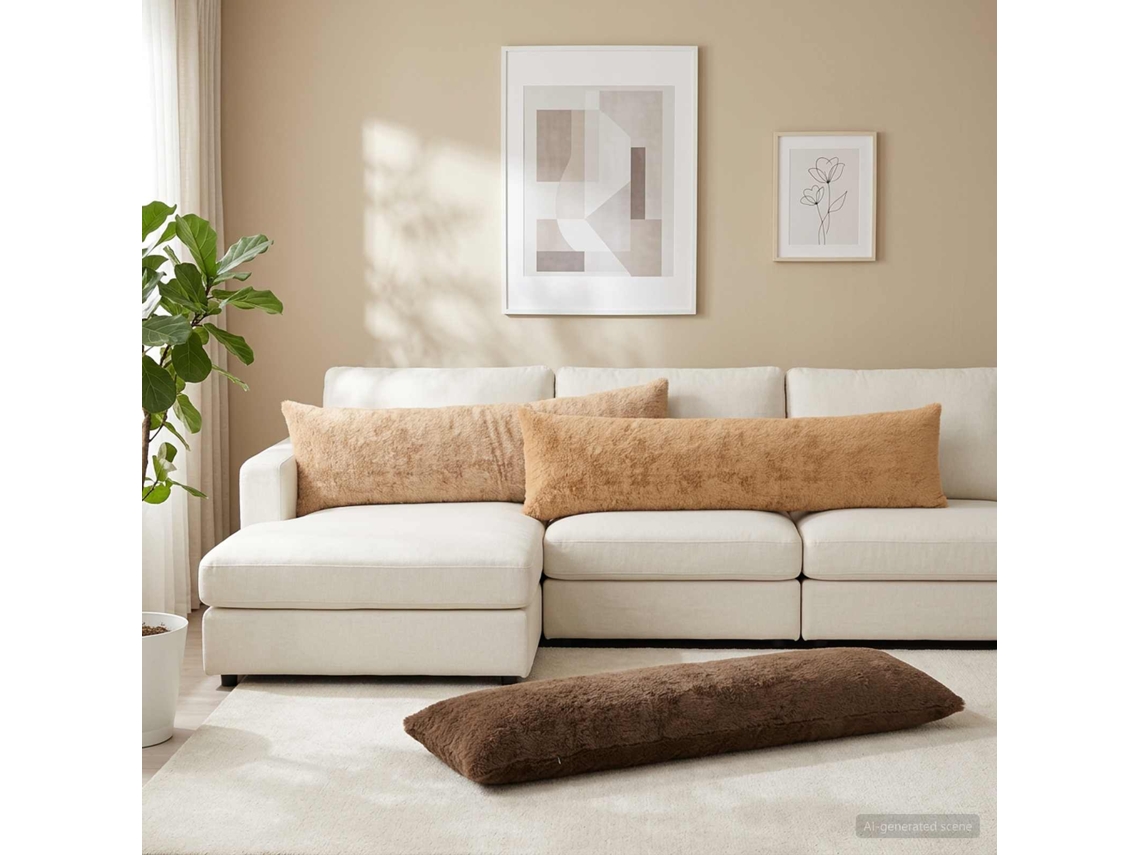 Vidaxl Capa Almofada 2 Unid. Heerlen Creme 40 X 145 Cm