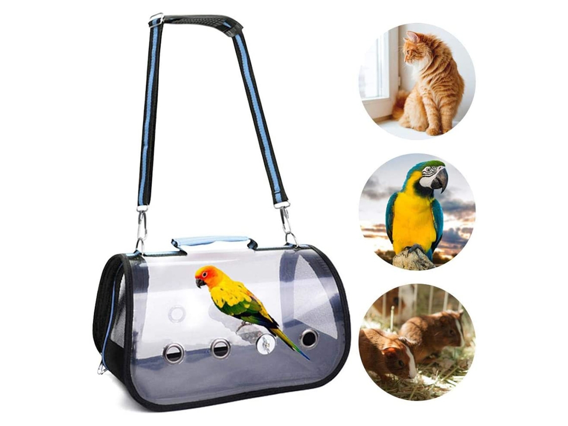 Mala de passageiro transparente Primerox com bolsas portáteis para viagem Papagaio Carrier
