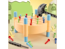Brinquedo Montessori Divertido Para Crianças: Martelo E Prego Desenvolver Habilidades Motoras Finas Sensoriais. Ideal Crianças Com Autismo.