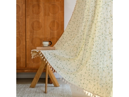 Single-panel Daisy Print Sheer Curtain, Country Style, Suitable For Kitchen, Bedroom, And Living Room (150x240cm)