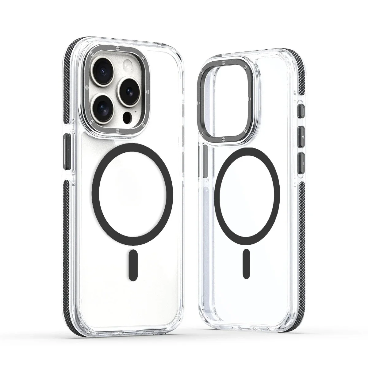 (iphone 13 Pro Max, Preto) Capa Protetora Magnética Transparente Para Iphone, Compatível Com Carregamento Sem Fio Magsafe.
