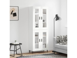 Vidaxl Armário Alto 69,5x34x180 Cm Derivados De Madeira Branco
