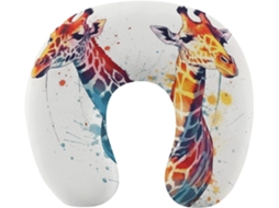Almofada de Viagem em Formato U com Estampa Girafa S/MARCA