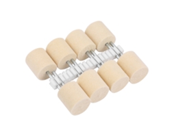 8 Peças Cabeça De Polimento De Lã Cilíndrica Roda De Polimento Com Cabo 3mm Para Ferramenta Rotatória (18mm)