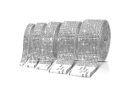 Fita Adesiva De Strass, 4 Rolos, De Fita Adesiva Brilhante Com Efeito Diamante Decoração Artesanato