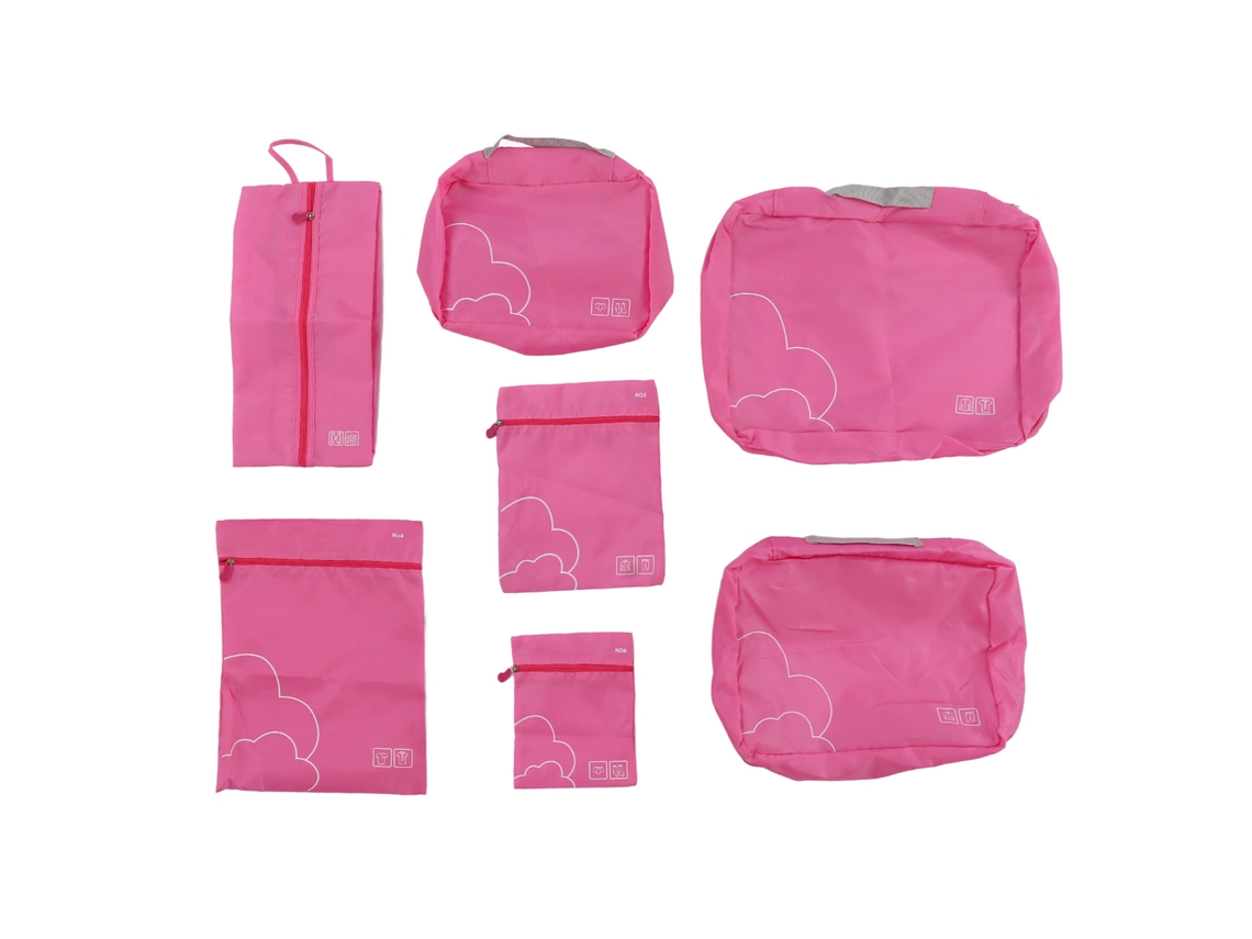 7 Peças Sacolas de Embalagem para Bagagem Poliéster | S/MARCA