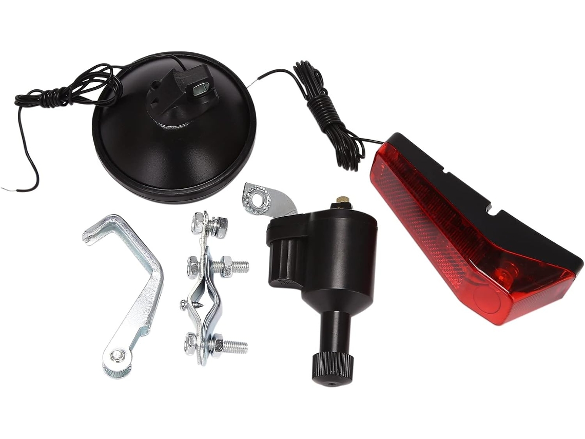 Luz Traseira Motorizada Para Bicicleta Com Gerador De Fricção E