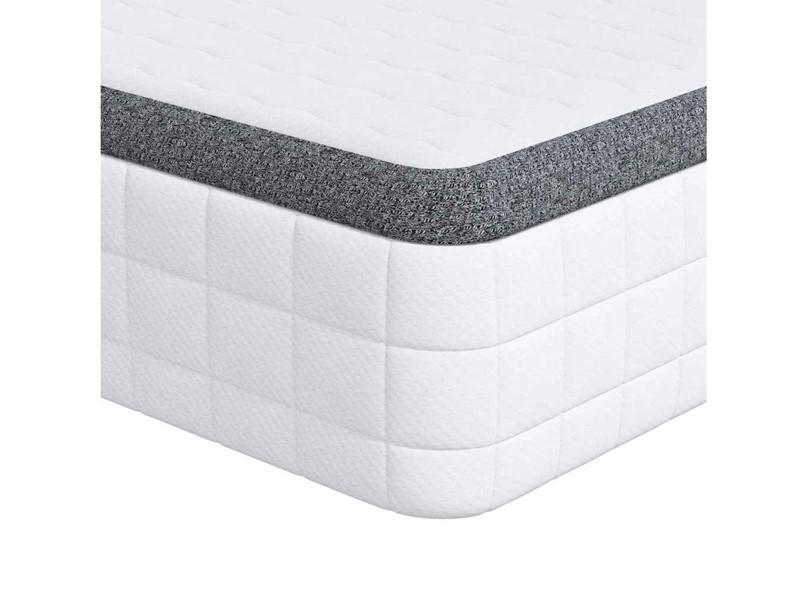 Colchão Branco e Cinza 100 X 200 Cm Mola Bonell HARLANV1